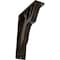 Ekena Millwork Damon Wrought Iron Bracket, (Triple center brace), Antiqued Brass 2"W x 5 1/2"D x 8"H BKTM02X05X08TDAABS - alternate 1
